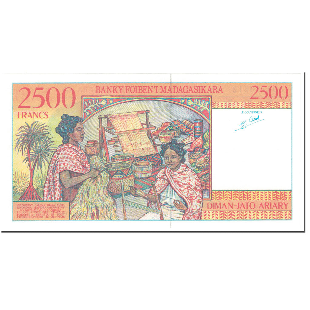 Banknote, Madagascar, 2500 Francs = 500 Ariary, 1998, Undated (1998), KM:81
