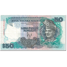 Banknot, Malezja, 50 Ringgit, 1987, Undated (1987), KM:31, EF(40-45)