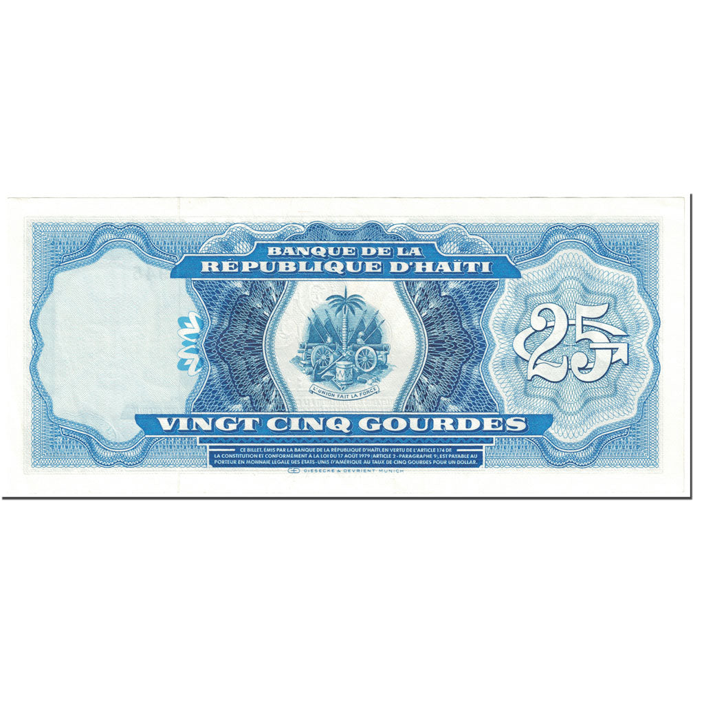 Banknote, Haiti, 25 Gourdes, 1985, Undated (1985), KM:243a, UNC(65-70)