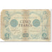 France, 5 Francs, Noir, 1873, 1873-07-18, VG(8-10), Fayette:1.20, KM:60