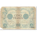 Francja, 5 Francs, Noir, 1873, 1873-07-18, VG(8-10), Fayette:1.20, KM:60