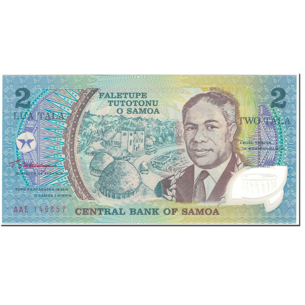 Banknote, Western Samoa, 2 Tala, 1990, UNdated (1990), KM:31e, UNC(65-70)