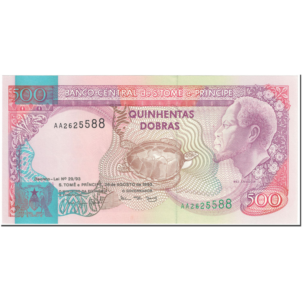 Billete, 500 Dobras, 1993, Santo Tomé y Príncipe, 1993-08-26, KM:63, UNC