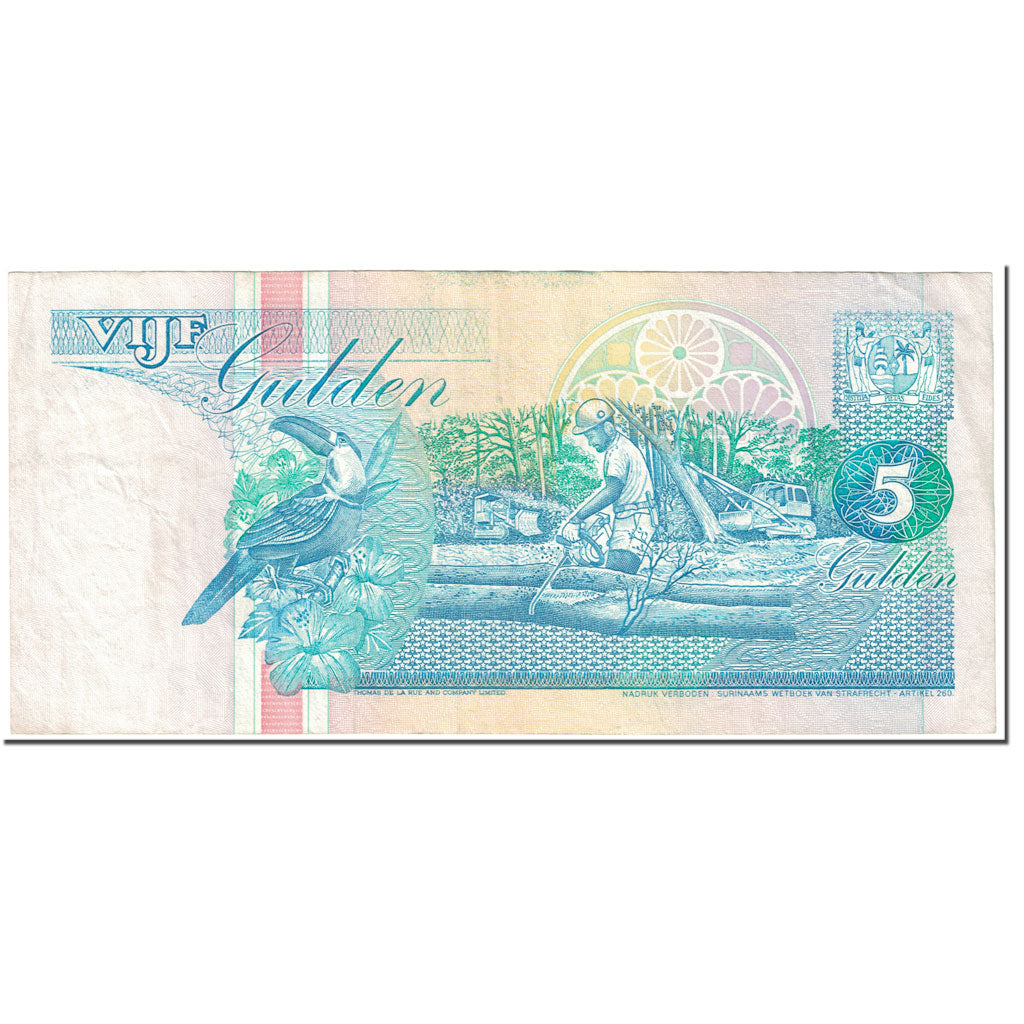 Banconote, Suriname, 5 Gulden, 1991, 1991-07-09, KM:136a, BB