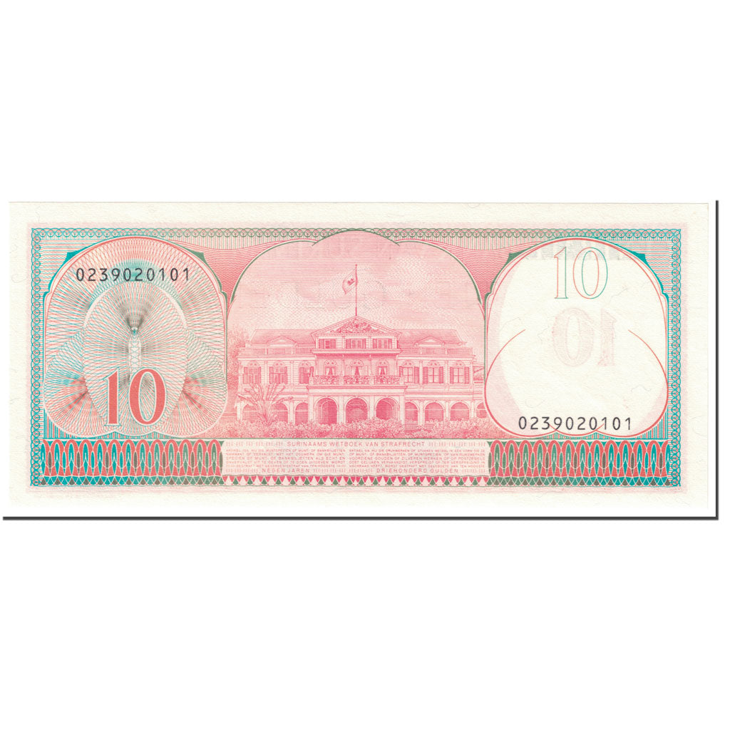 Banknote, Surinam, 10 Gulden, 1982, 1982-04-01, KM:126, UNC(65-70)
