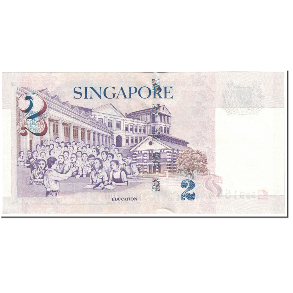 Banknote, Singapore, 2 Dollars, 2000, UNDATED (2000), KM:45, EF(40-45)