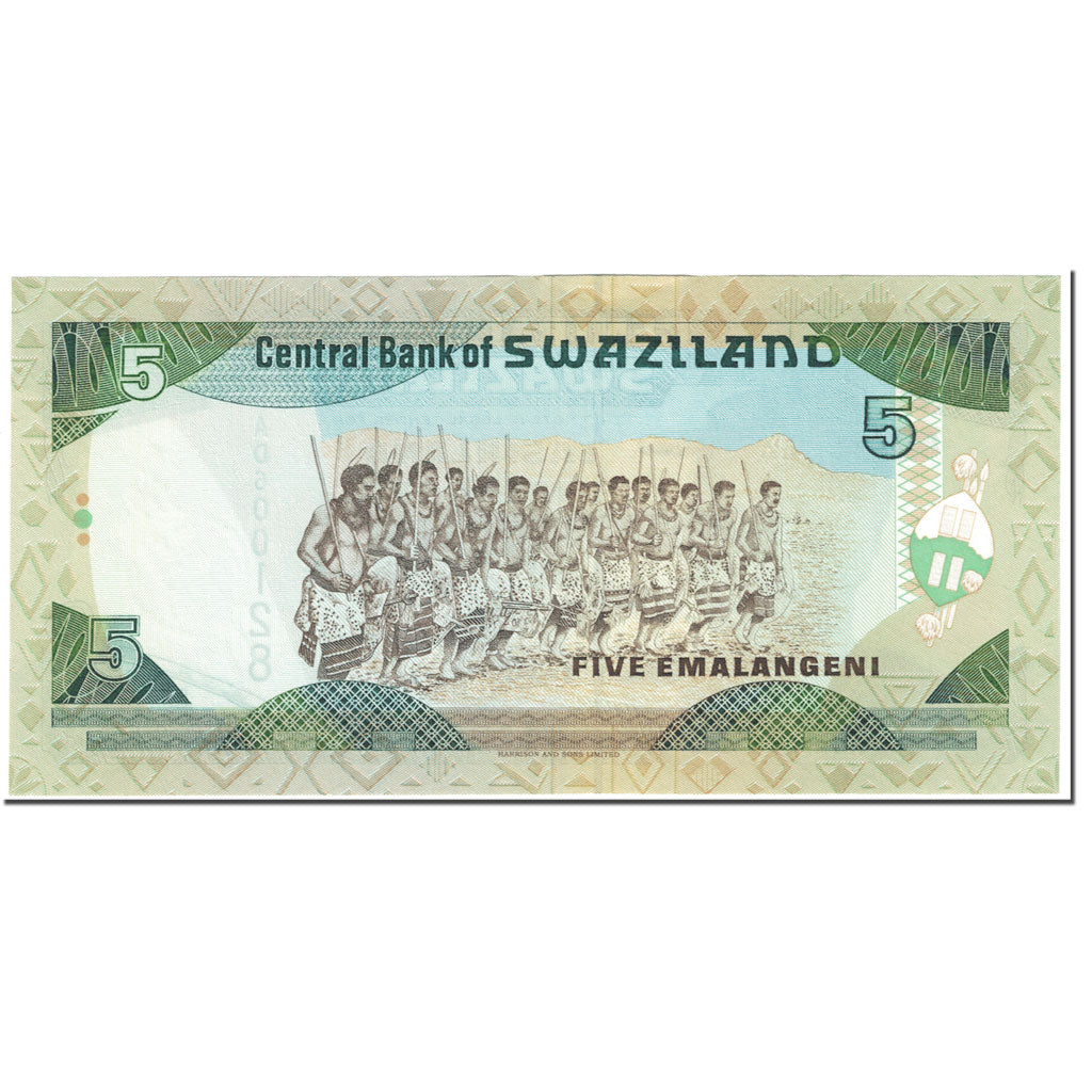 Banknote, Swaziland, 5 Emalangeni, 1995, Undated (1995), KM:23a, UNC(65-70)