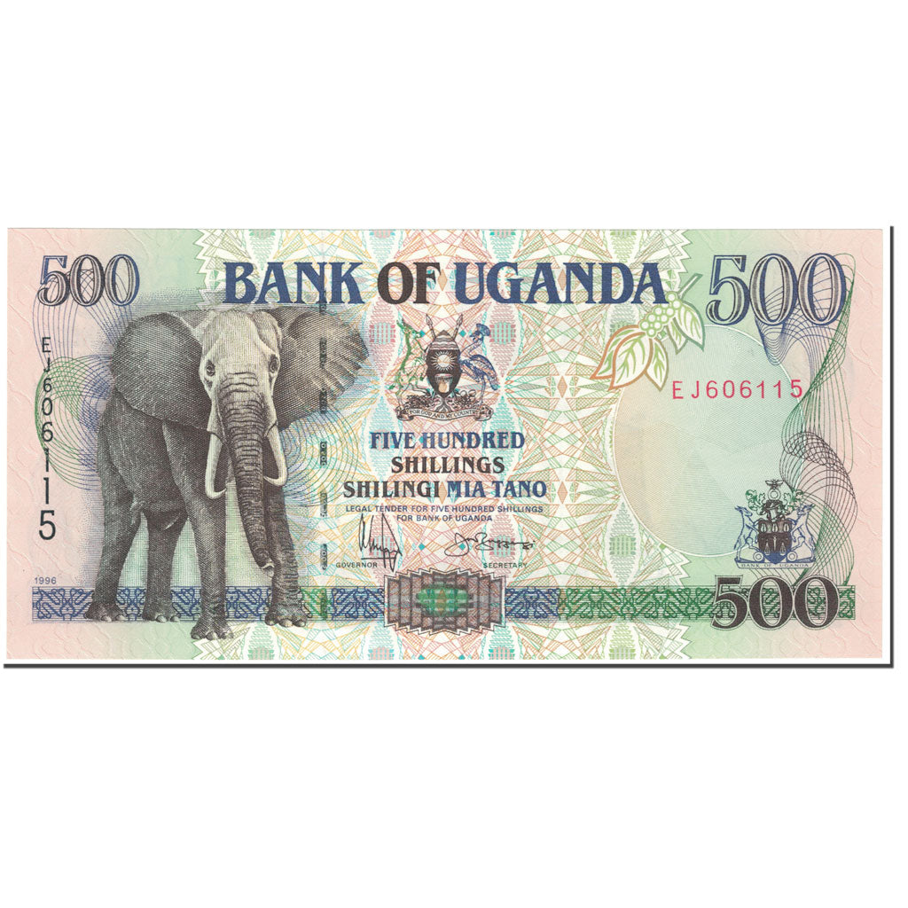Banknote, Uganda, 500 Shillings, 1996, Undated (1996), KM:35a, UNC(65-70)