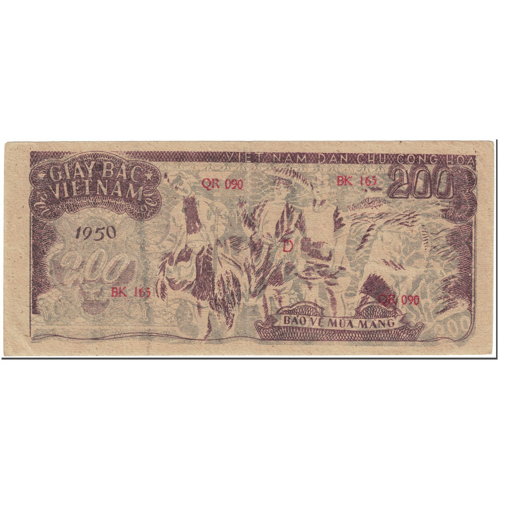 Banknote, Vietnam, 200 D<ox>ng, 1950, Undated (1950), KM:34a, AU(55-58)