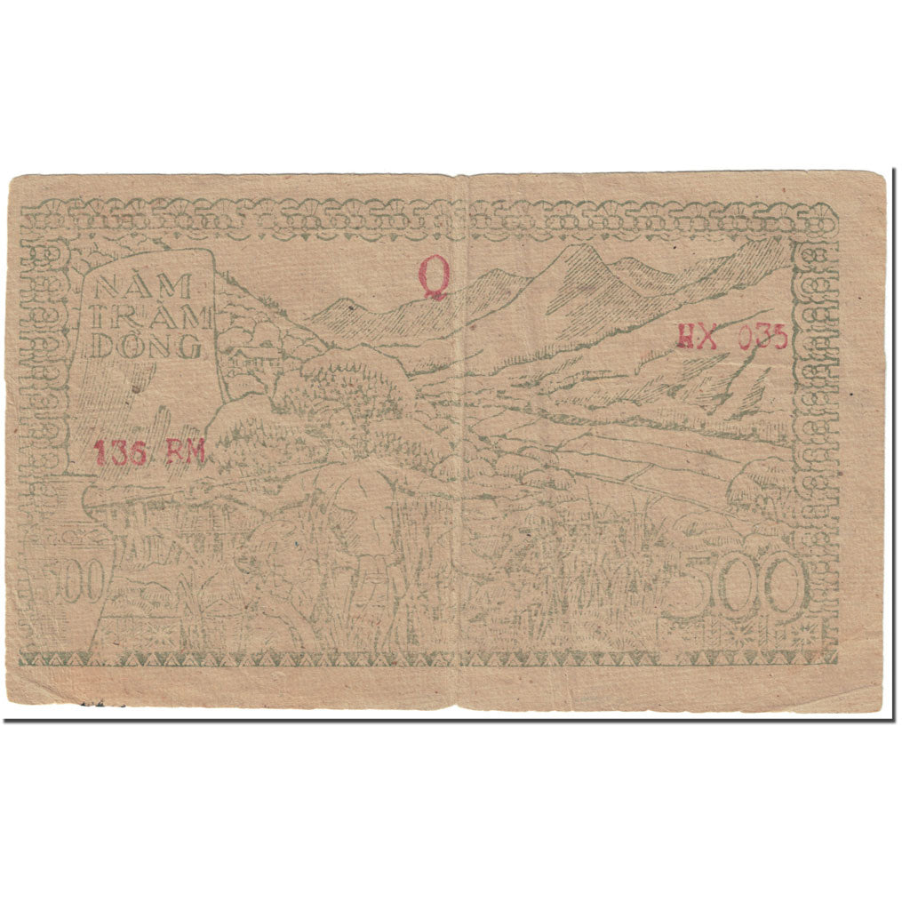Banknote, Vietnam, 500 D<ox>ng, 1950-1951, Undated (1950-51), KM:57, VF(20-25)