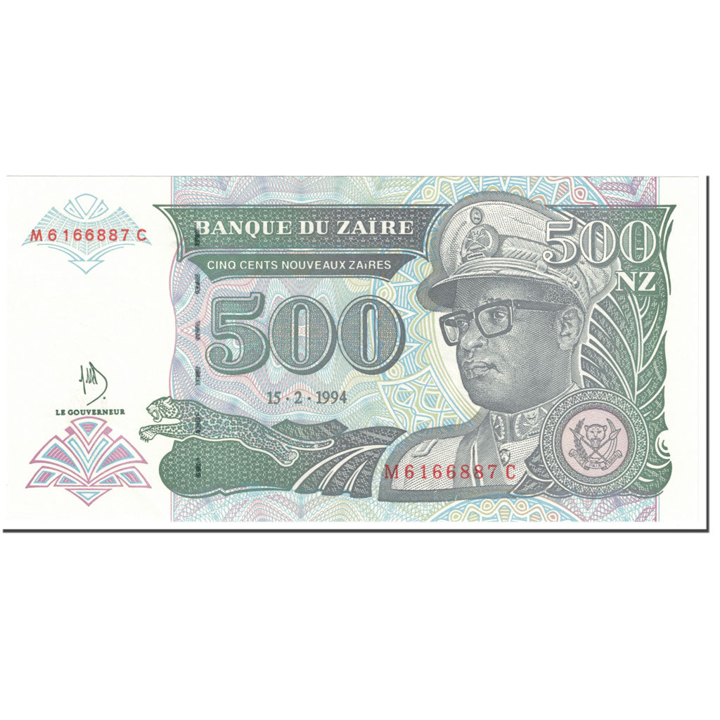 Banconote, Zaire, 500 Nouveaux Zaïres, 1994, 1994-02-15, KM:64a, FDS