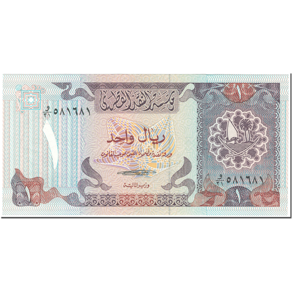 Banknote, Qatar, 1 Riyal, 1985, Undated (1985), KM:13a, UNC(65-70)