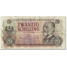 Banknote, Austria, 20 Schilling, 1956, 1956-07-02, KM:136a, VF(20-25)
