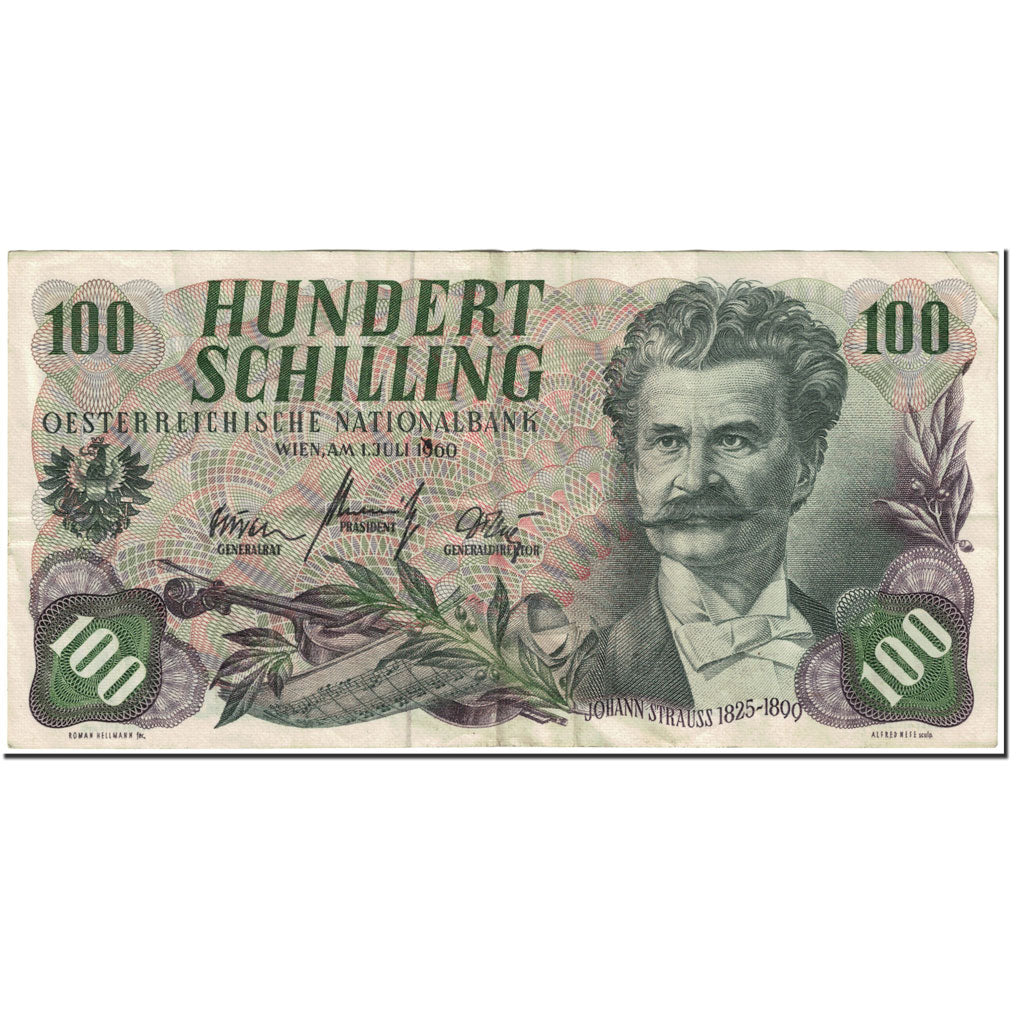 Banknote, Austria, 100 Schilling, 1960, 1960-07-01, KM:138a, VF(30-35)