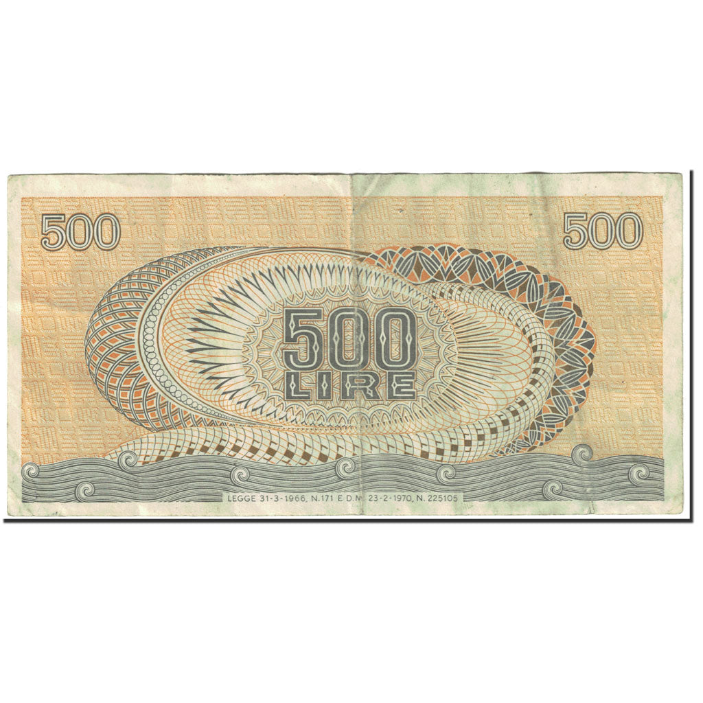Banknote, Italy, 500 Lire, 1970, 1970-02-23, KM:93a, EF(40-45)