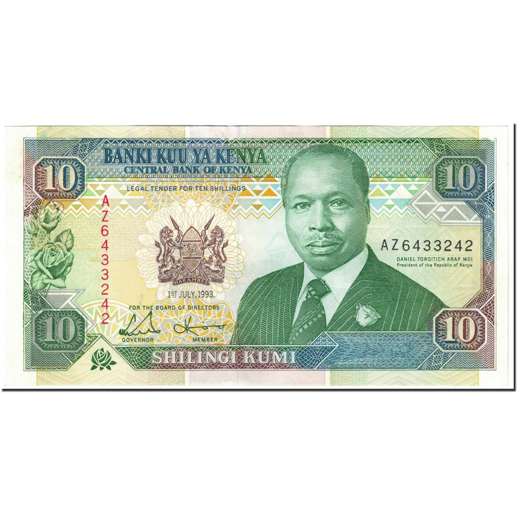 Billet, Kenya, 10 Shillings, 1993, 1993-07-01, KM:24e, NEUF