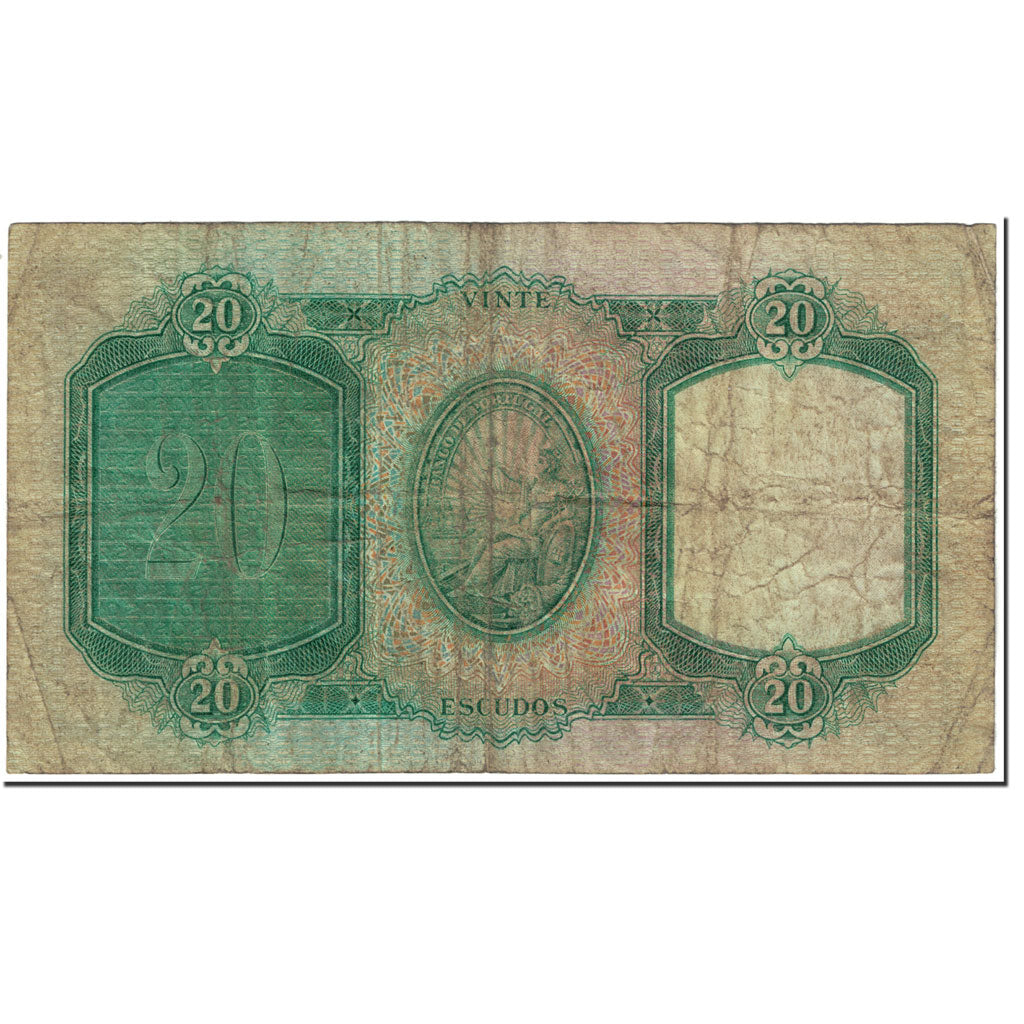 Banconote, Portogallo, 20 Escudos, 1954, 1954-05-25, KM:153a, MB