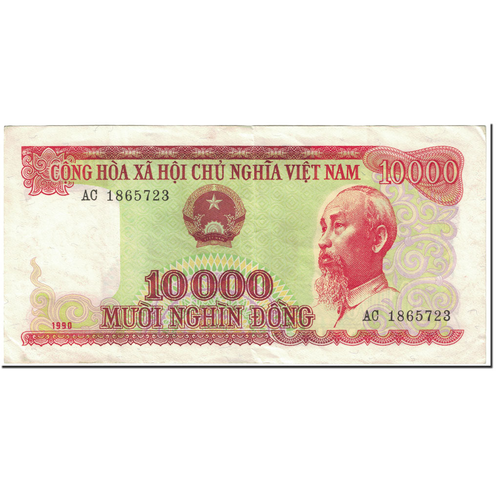 Banknote, Vietnam, 10,000 D<ox>ng, 1990, UNdated (1990), KM:109a, EF(40-45)