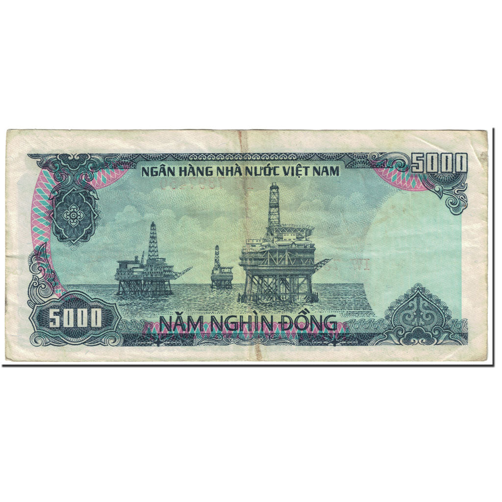 Banknote, Vietnam, 5000 D<ox>ng, 1989, Undated (1989), KM:104a, VF(20-25)