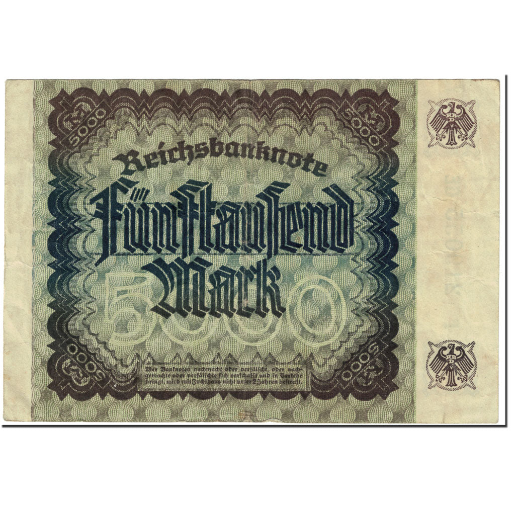 Banknote, Germany, 5000 Mark, 1922, 1922-12-02, KM:81d, EF(40-45)