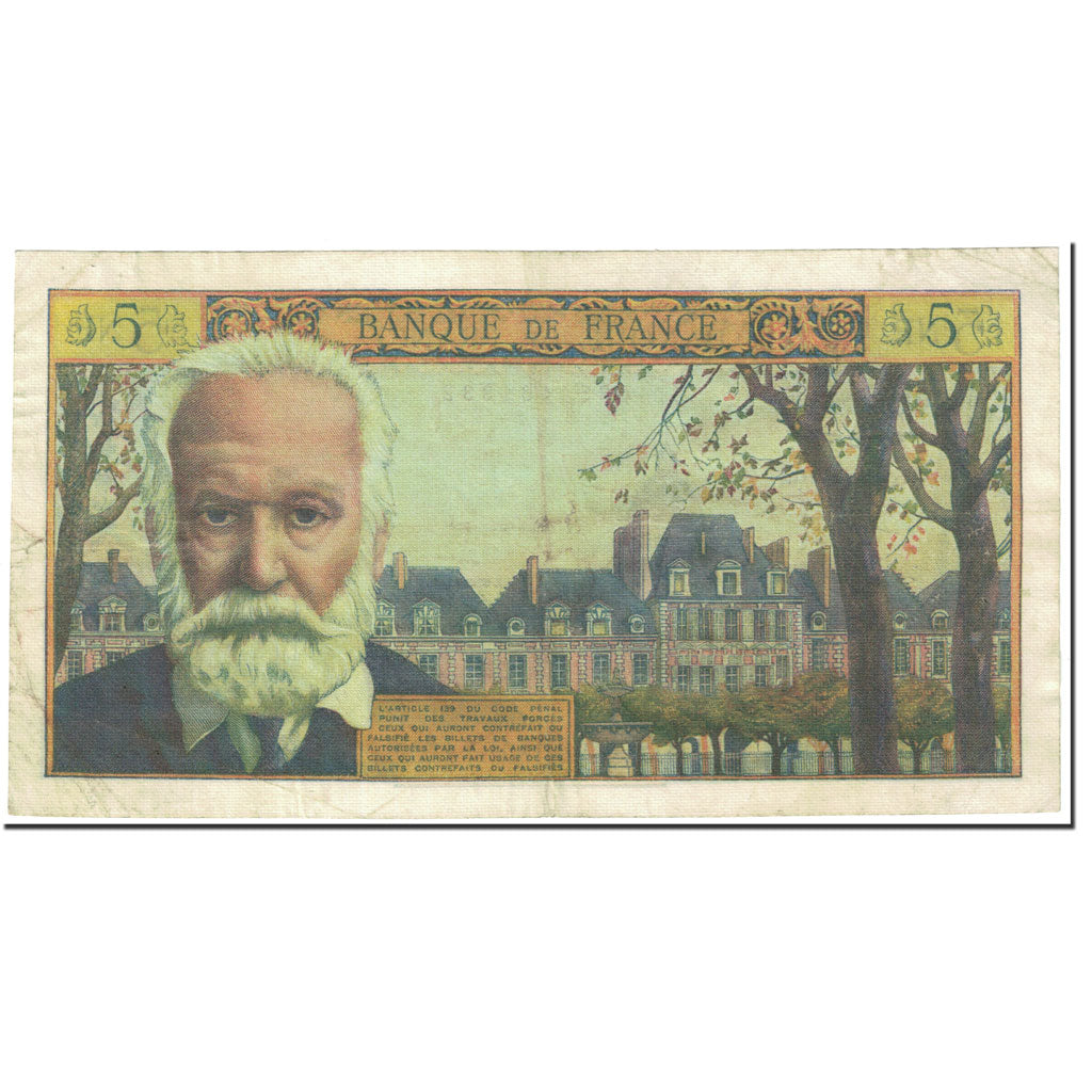 Francia, 5 Nouveaux Francs, Victor Hugo, 1965, 1965-05-06, BB, Fayette:56.15