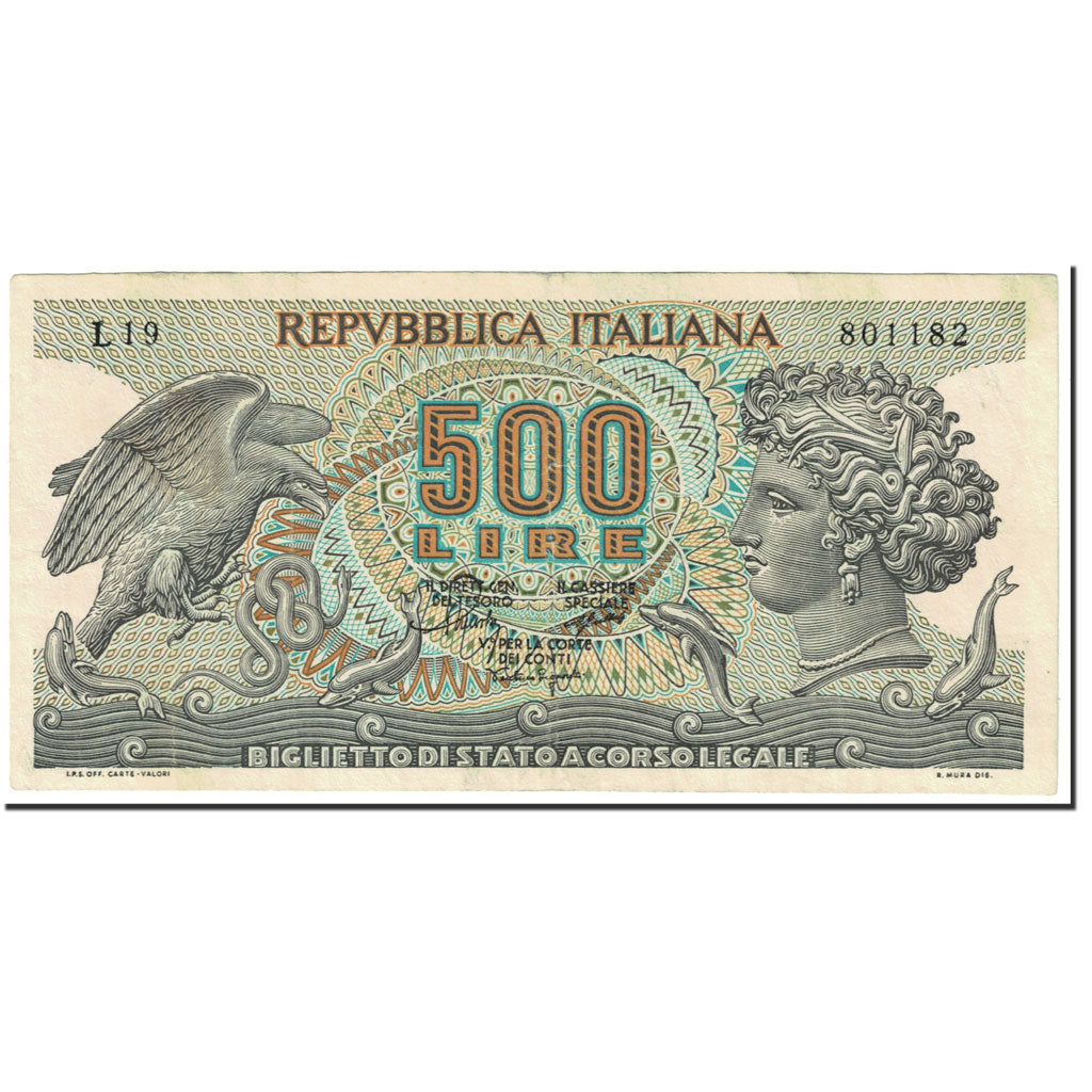 Banknote, Italy, 500 Lire, 1967, 1967-10-20, KM:93a, EF(40-45)
