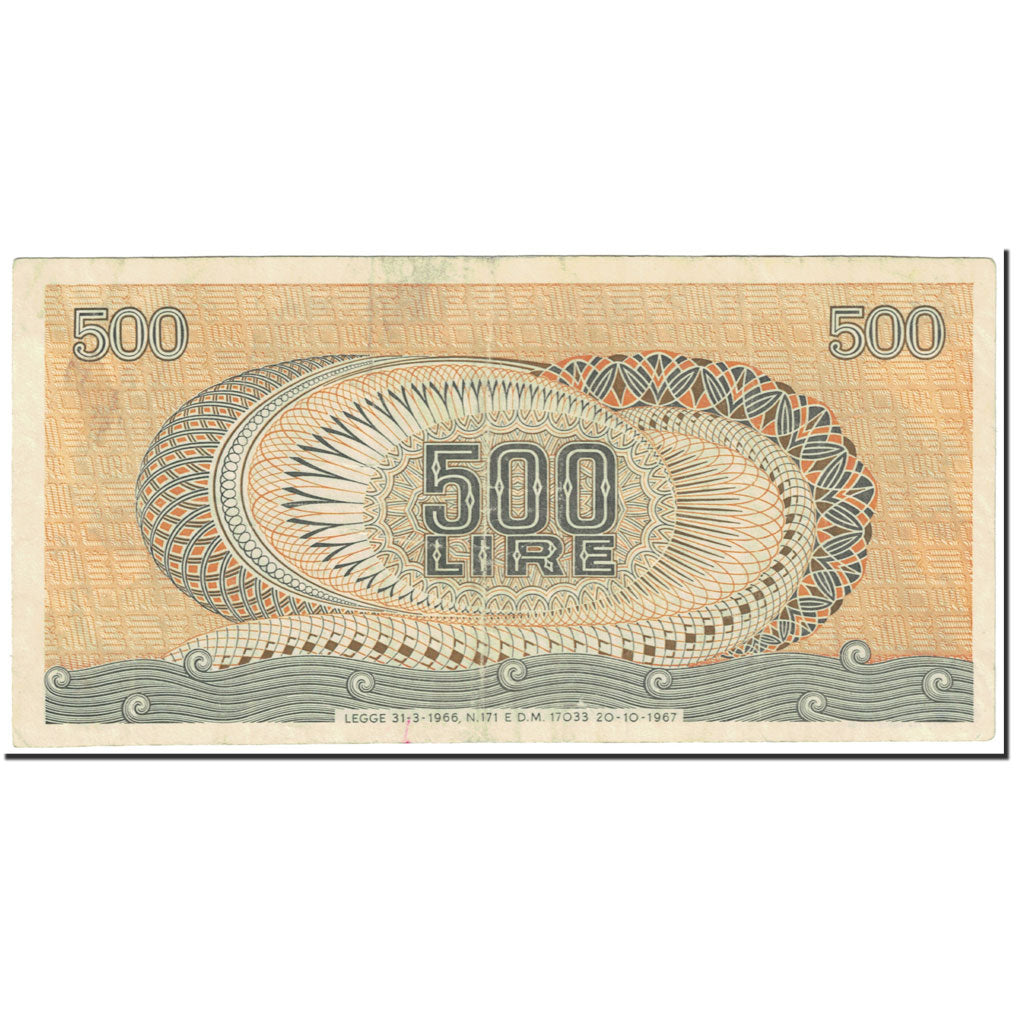Banknote, Italy, 500 Lire, 1967, 1967-10-20, KM:93a, EF(40-45)
