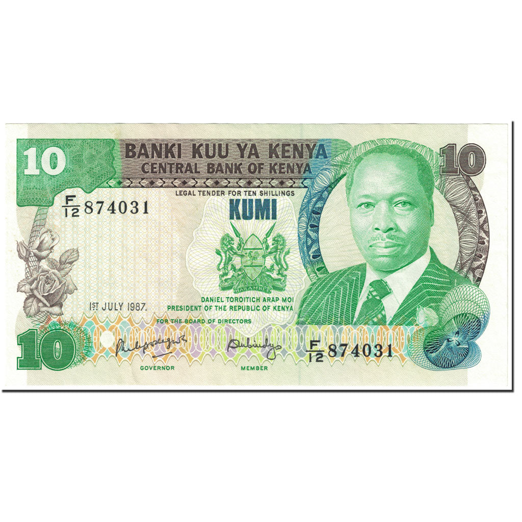 Billete, 10 Shillings, 1987, Kenia, 1987-07-01, KM:20f, UNC