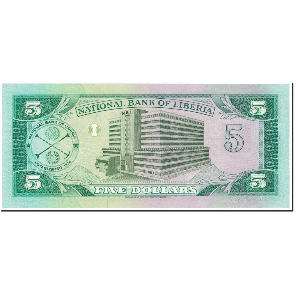 Banknote, Liberia, 5 Dollars, 1991, 1991-04-06, KM:20, UNC(65-70)