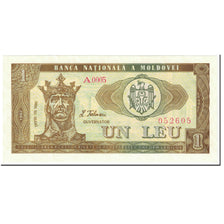 Banknote, Moldova, 1 Leu, 1993, Old Date : 1992 (1993)., KM:5, UNC(65-70)