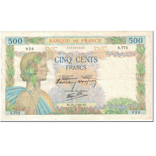 França, 500 Francs, La Paix, 1940, 1940-07-25, VF(20-25), Fayette:32.5, KM:95a