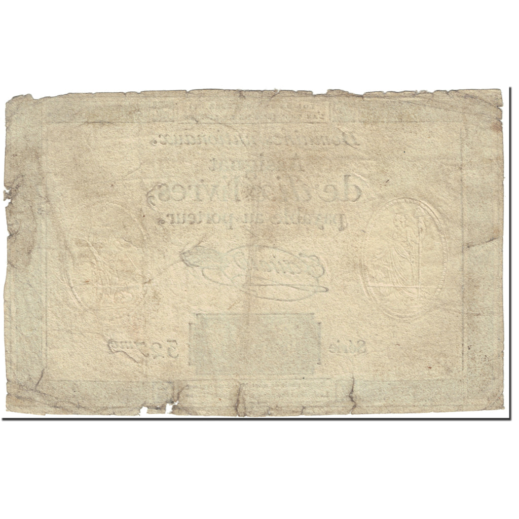 France, 10 Livres, 1791, Taisaud, 1791-12-16, VG(8-10), KM:A51, Lafaurie:146