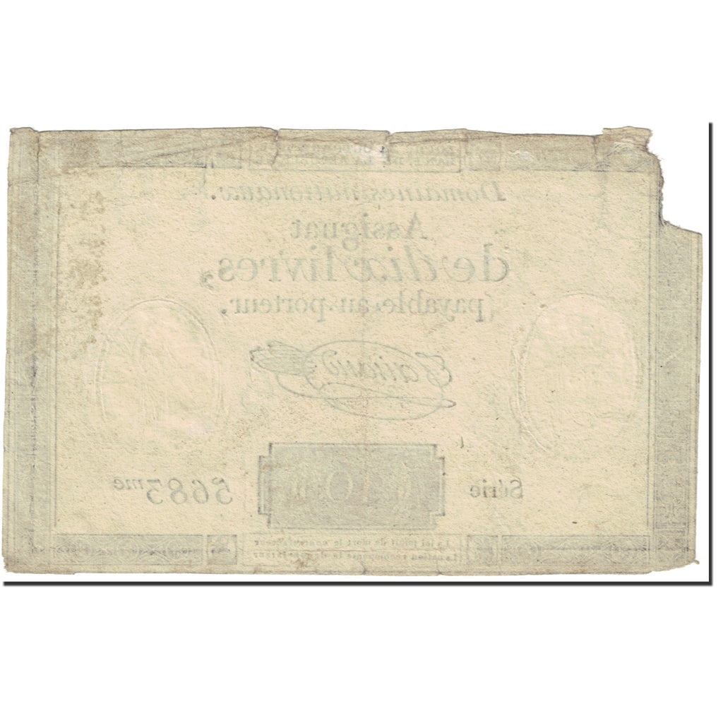 Francia, 10 Livres, 1792, Taisaud, 1792-10-24, D, KM:A66b, Lafaurie:161b