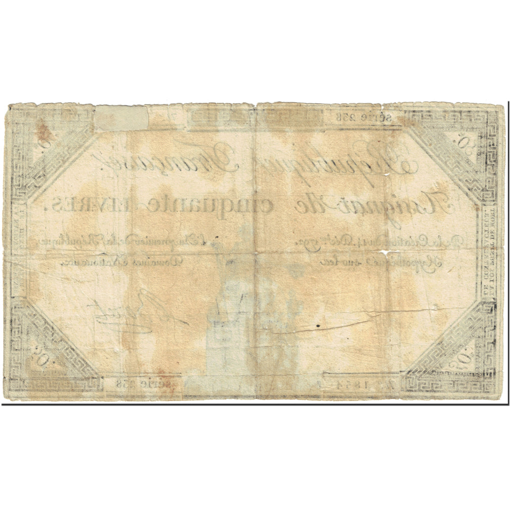 Francia, 50 Livres, 1792, BARET, 1792-12-14, RC, KM:A72, Lafaurie:164