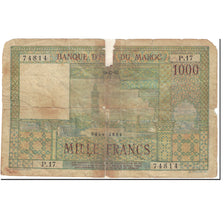 Banknote, Morocco, 1000 Francs, 1952, 1952-12-10, KM:47, AG(1-3)
