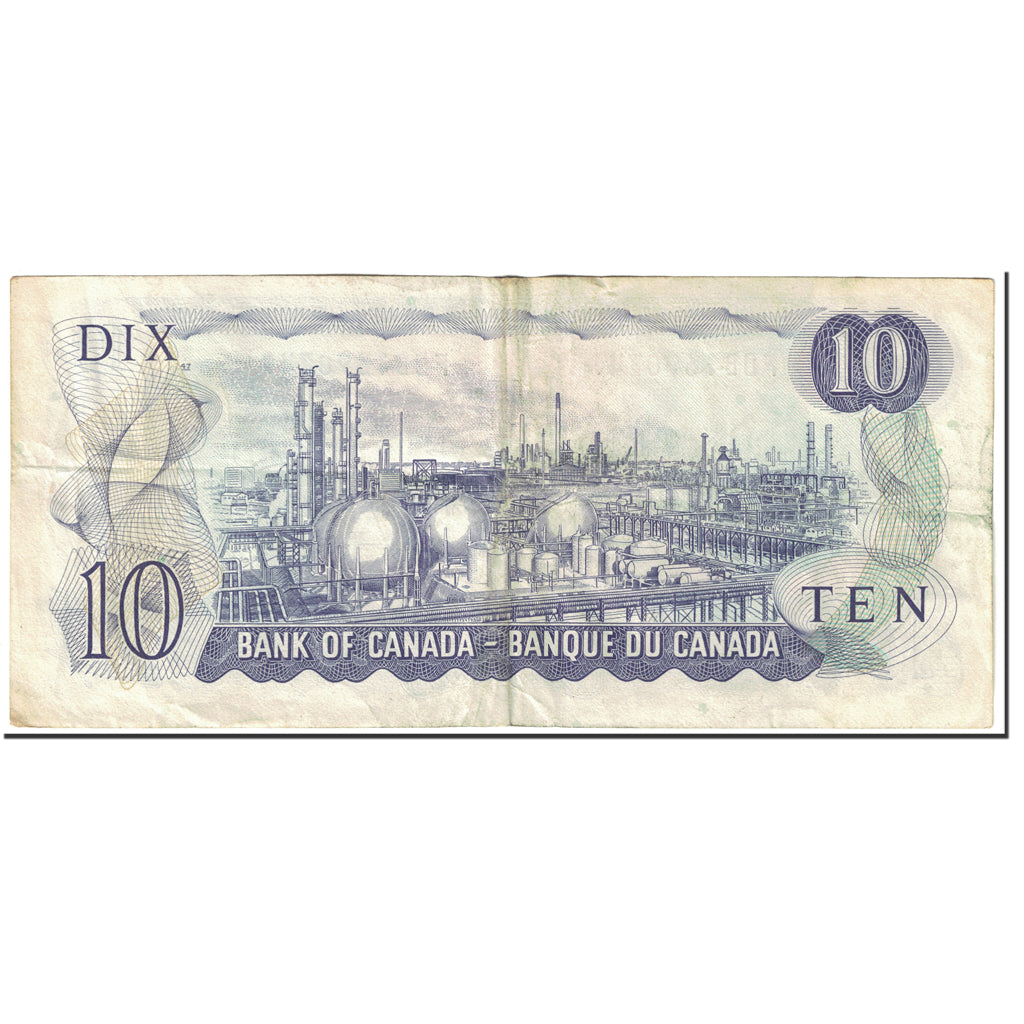 Banknote, Canada, 10 Dollars, 1971, Undated (1971), KM:88d, VF(20-25)