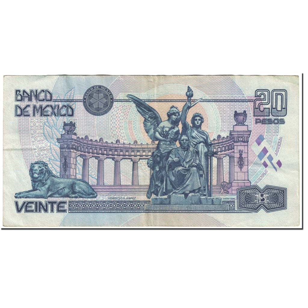 Banknote, Mexico, 20 Pesos, 1996, 1996-05-10, KM:106b, VF(20-25)