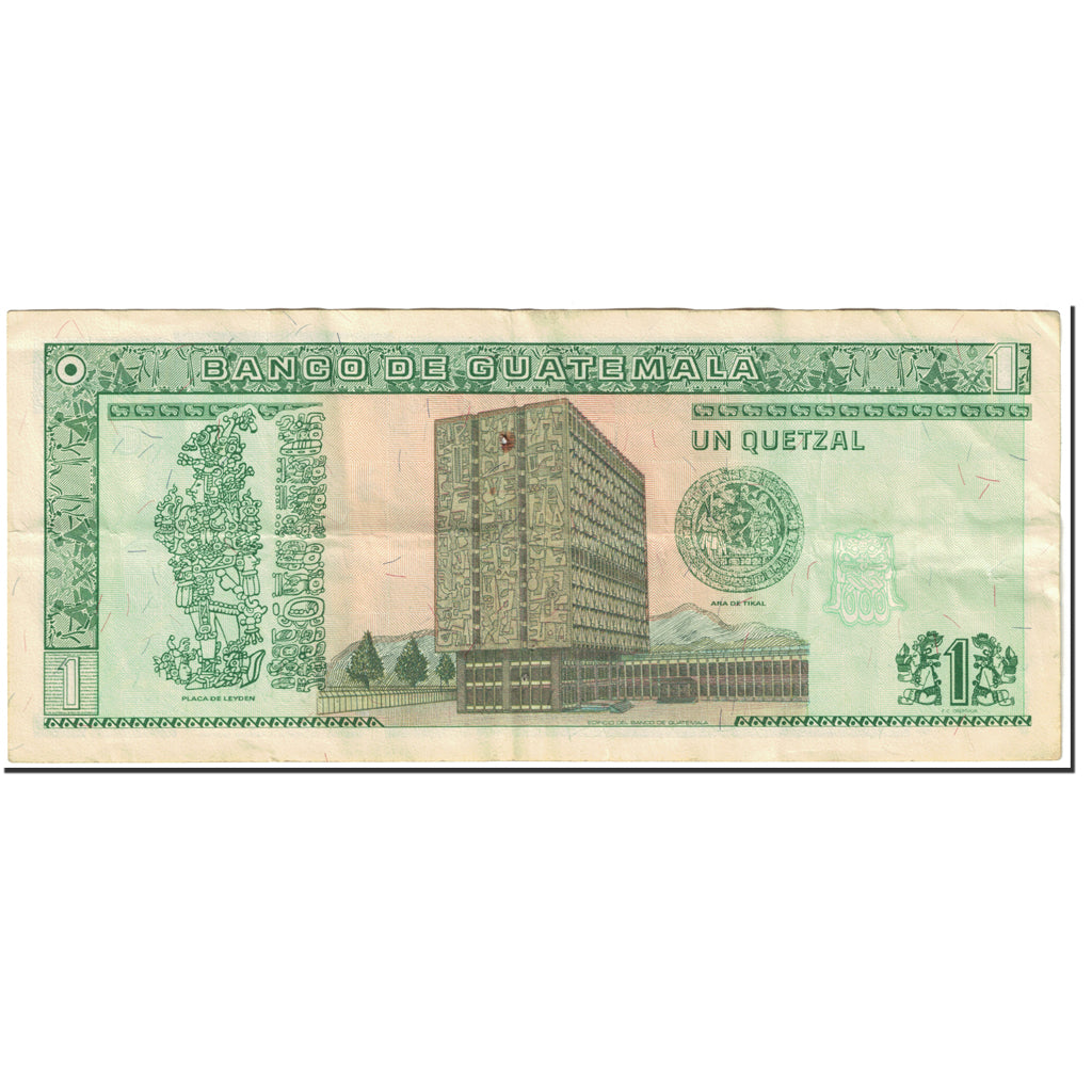 Banknote, Guatemala, 1 Quetzal, 1994, 1994-09-27, KM:90, VG(8-10)