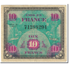 França, 10 Francs, Flag/France, 1944, SERIE DE 1944, VF(20-25)