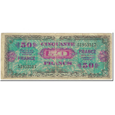 France, 50 Francs, 1945 Verso France, 1945, Undated (1945), VG(8-10), Fayette:VF
