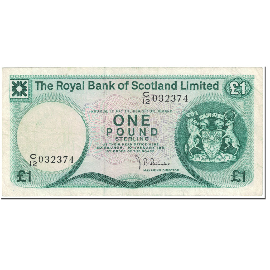 Banknote, Scotland, 1 Pound, 1981, 1981-01-10, KM:336a, EF(40-45)
