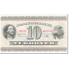 Banknote, Denmark, 10 Kroner, 1967, Undated (1967), KM:44u, EF(40-45)