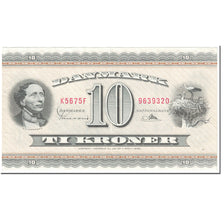 Banknot, Dania, 10 Kroner, 1967, Undated (1967), KM:44u, EF(40-45)