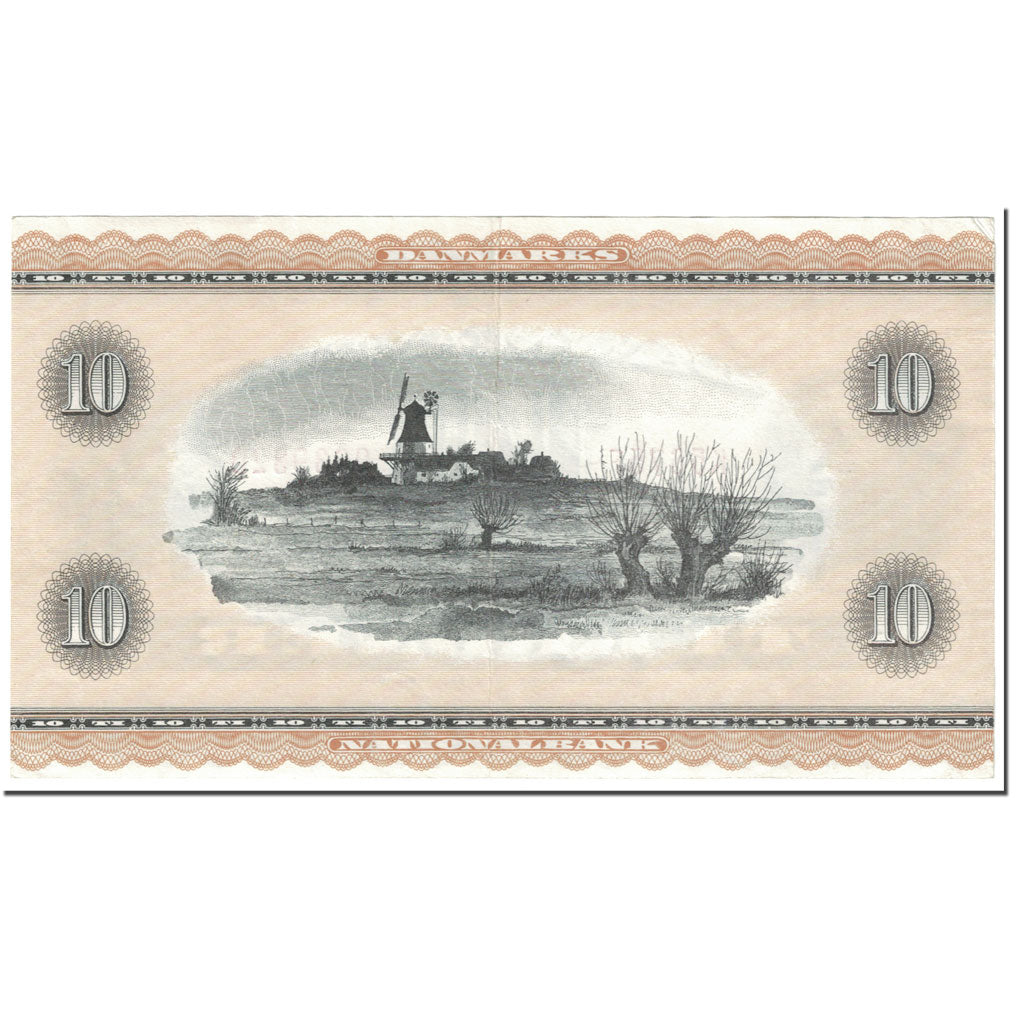 Banknote, Denmark, 10 Kroner, 1967, Undated (1967), KM:44u, EF(40-45)