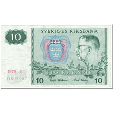 Banknote, Sweden, 10 Kronor, 1975, Undated (1975), KM:52c, VF(20-25)
