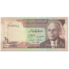 Banconote, Tunisia, 1/2 Dinar, 1972, 1972-08-03, KM:66a, BB