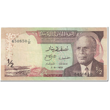 Billete, 1/2 Dinar, 1972, Túnez, 1972-08-03, KM:66a, MBC