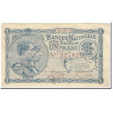 Nota, Bélgica, 1 Franc, 1920, 1920-03-16, KM:92, EF(40-45)