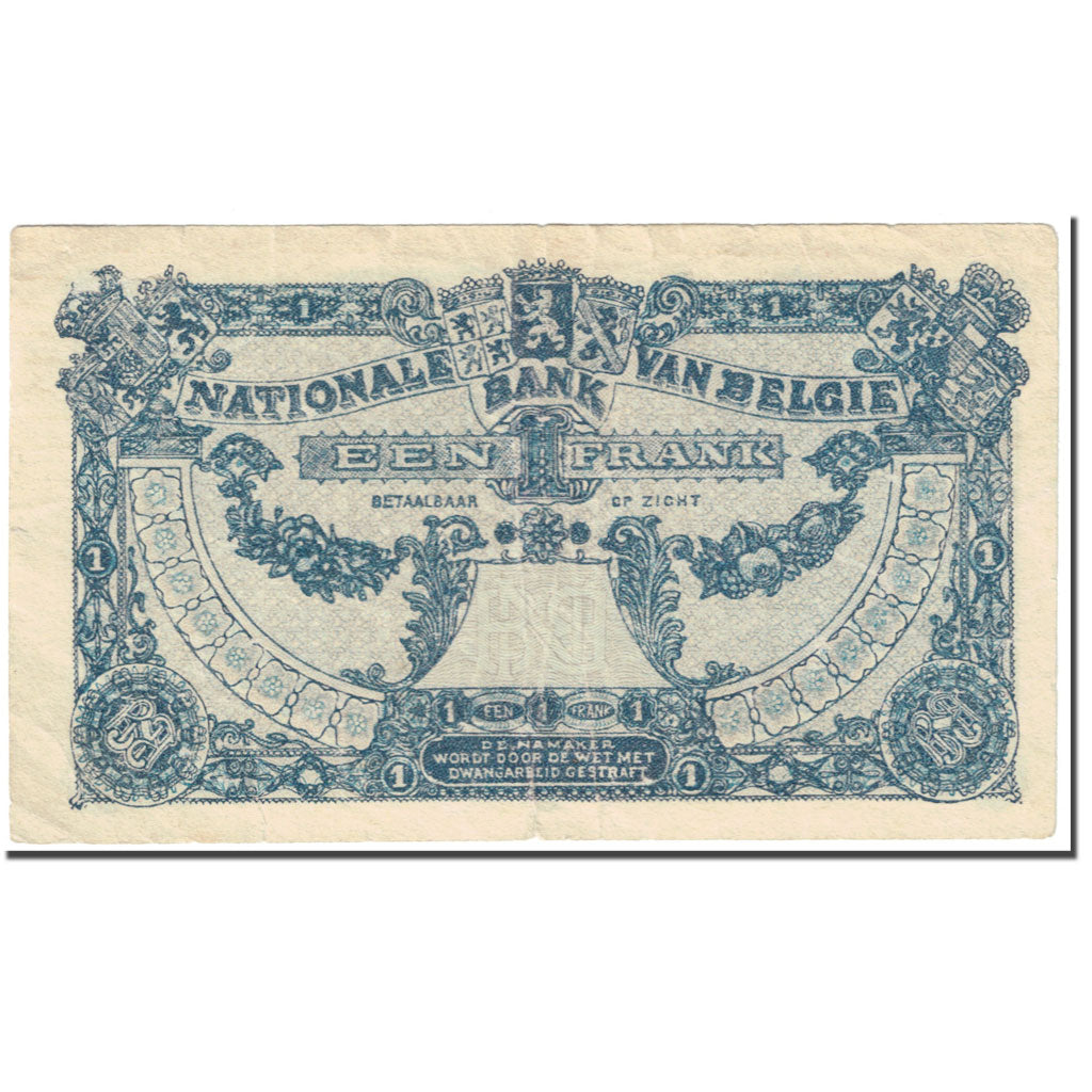 Banknote, Belgium, 1 Franc, 1920, 1920-03-16, KM:92, EF(40-45)