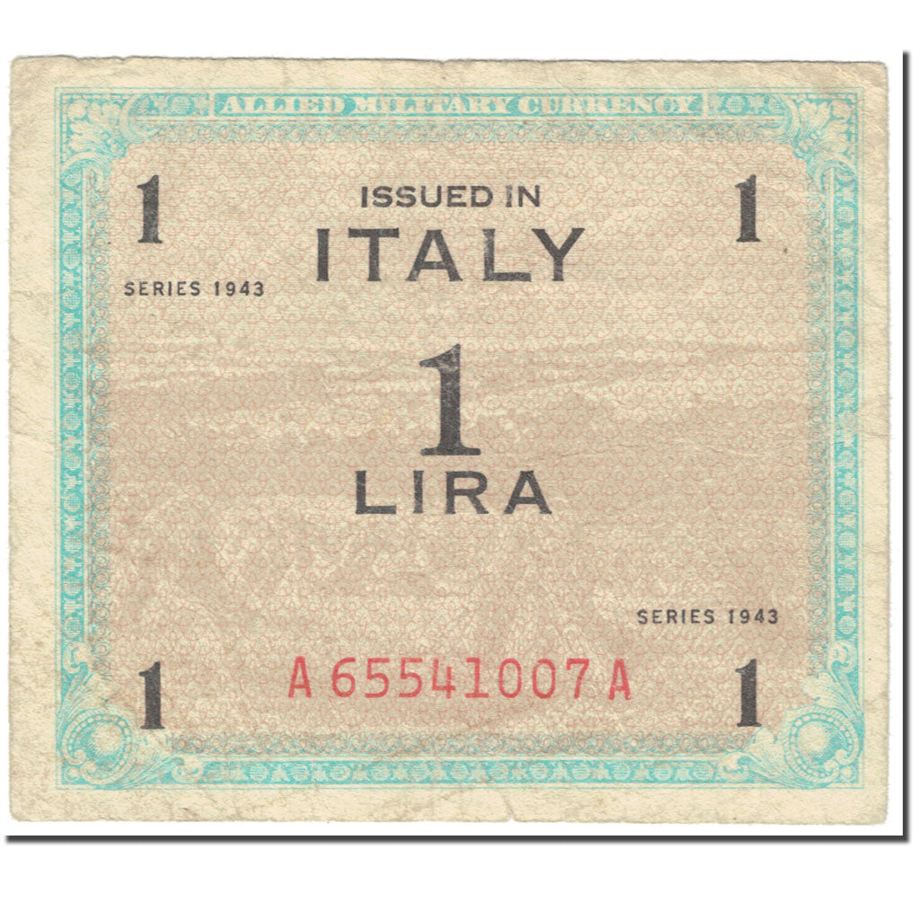 Banknote, Italy, 1 Lira, 1943, SERIE DE 1943, KM:M10a, VF(20-25)